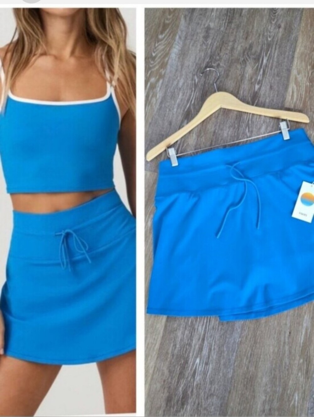 Vuori Daily Skirt Regatta Blue NWT Athletic Skort Tennis Prep Drawcord PRICEFIRM
